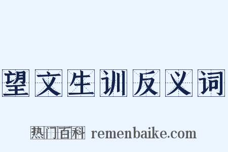 望文生训反义词是什么意思的图片